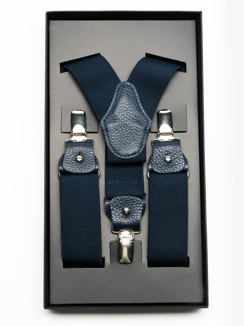 Bretele Elegante Barbati Bleumarin Cu Doua Posibilitati De Prindere BMan076