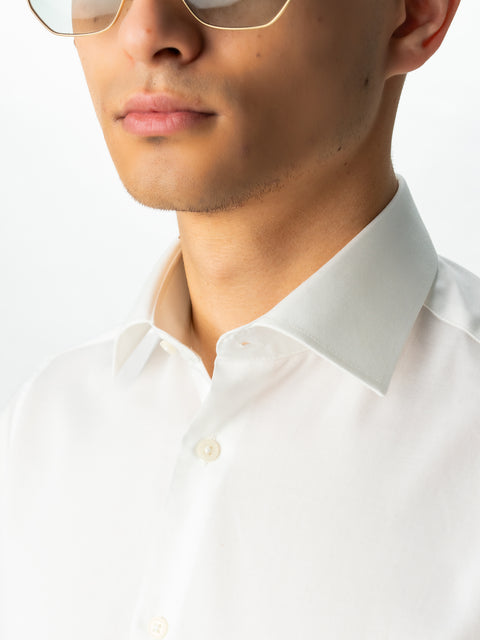 Camasa Barbati Smart Casual & Office Alba Corporate 100% Bumbac Usor De Calcat All Season Bman0031 (2)