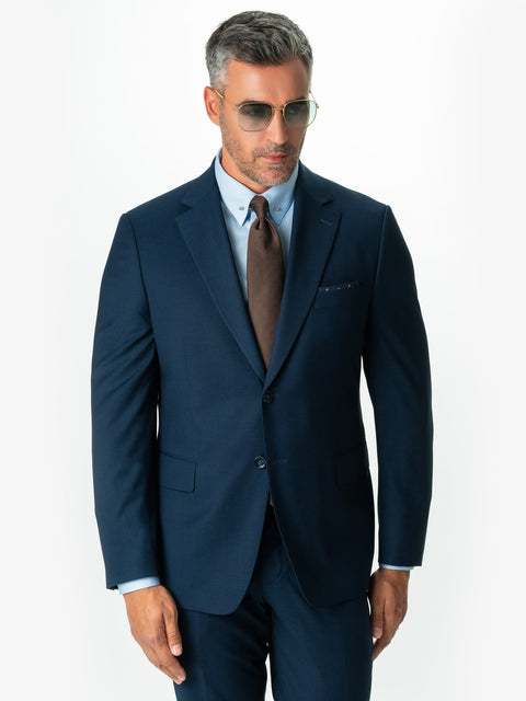 Cămașă Cu Guler Ac Pin Albastru Bleu Bărbați Elegantă Din Bumbac BMan0017 (7)