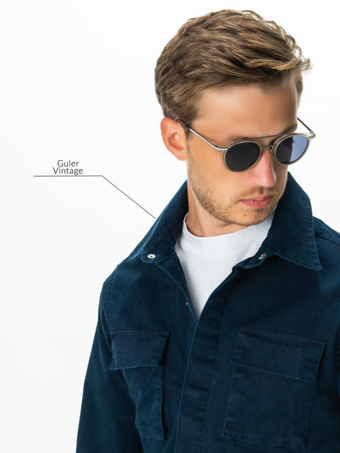 Jacheta Barbati Albastru Bleumarin Tip Overshirt Toamna-Iarna BMan0228 (3)