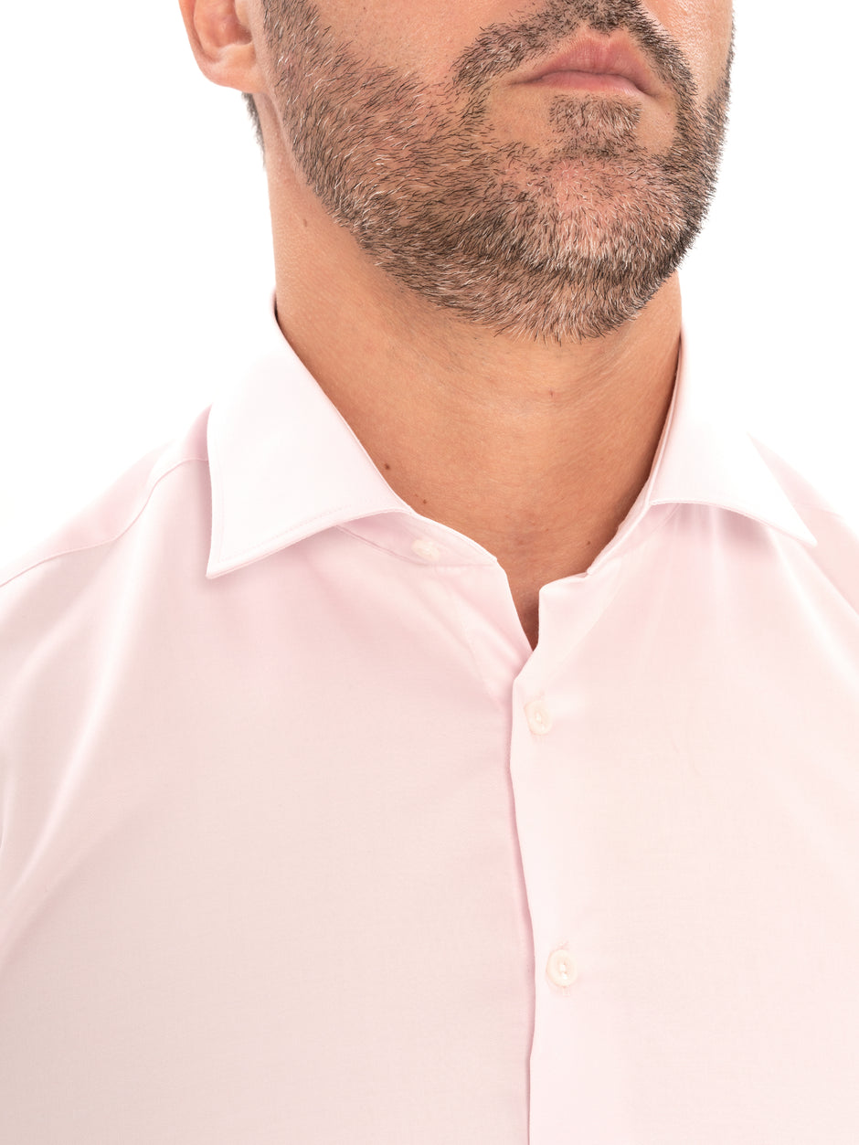 Camasa Barbati Eleganta Roz Pal 100% Bumbac Usor De Calcat All Season Bman0030 (2)