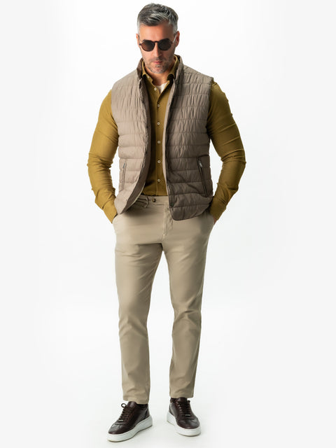 Camasa Bărbați Office & Smart Casual Bej Mustar Din Bumbac Natural Tip Flanel BMan0037 (7)