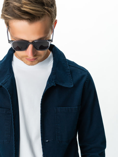 Jacheta Barbati Albastru Bleumarin Tip Overshirt Toamna-Iarna BMan0220 (2)