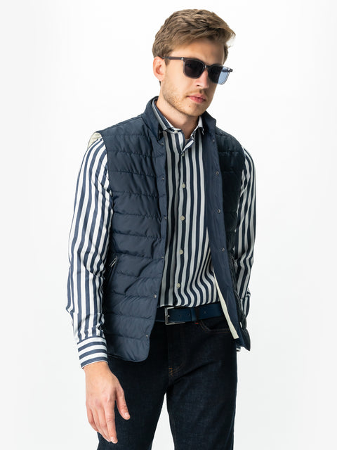 Camasa Bărbați Business Albastru Bleumarin În Dungi Smart Casual & Eleganta BMan0016 (7)