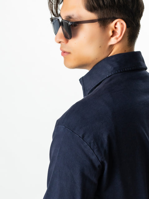 Jacheta Bleumarin Tip Overshirt Camasa Safari Barbati Toamna & Iarna Din Bumbac BMan0038 (7)