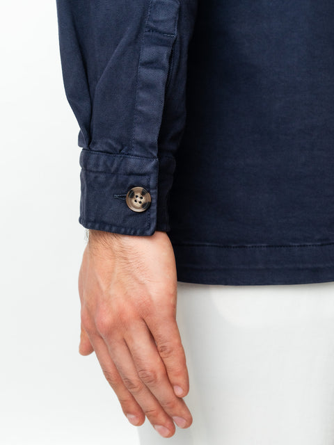 Jacheta Bleumarin Tip Overshirt Camasa Safari Barbati Toamna & Iarna Din Bumbac BMan0038 (4)