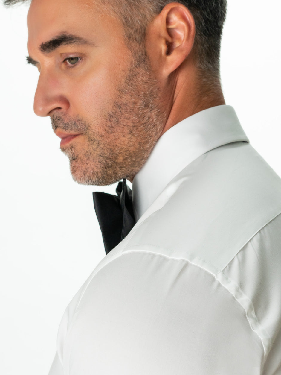 Camasa Premium Bumbac Elegantă Albă Ceremonie Și Gală Guler Montana BMan0025 (8)