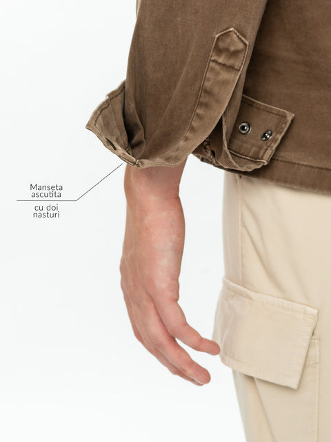 Jacheta Barbati Maro Coffee Tip Overshirt Toamna-Iarna BMan0228 (4)