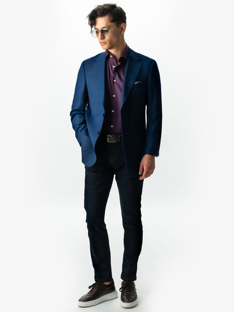 Camasa Barbati Smart Casual & Eleganta Mov Liliac 100% Bumbac Usor De Calcat All Season Bman0030 (4)
