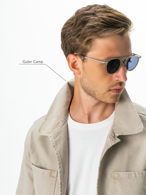 Jacheta Barbati Bej Deschis Tip Overshirt Toamna-Iarna BMan0220 (7)