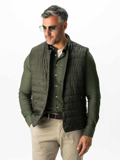 Camasa Bărbați Office & Smart Casual Verde Kaki Din Bombac Natural Tip Flanel BMan0037 (7)