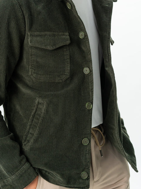 Jacheta Barbati Verde Kaki Raiat Tip Overshirt Toamna-Iarna BMan0226 (9)