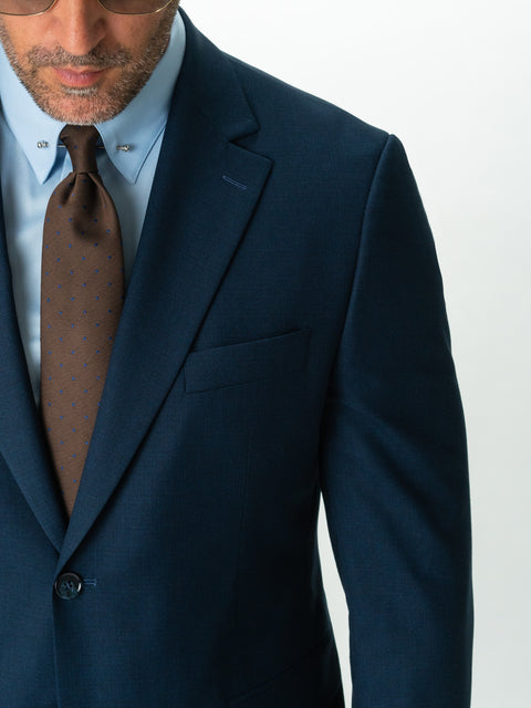 Costum Barbati Elegant Albastru Texturat Pentru Nunți & Evenimente Formale BMan0020 (4)