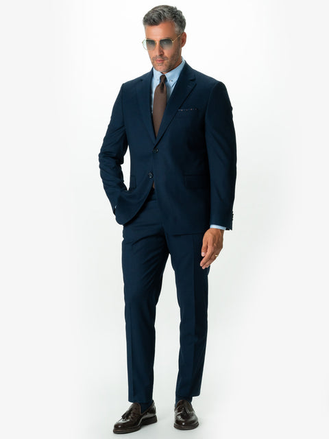 Costum Barbati Elegant Albastru Texturat Pentru Nunți & Evenimente Formale BMan0020 (1)