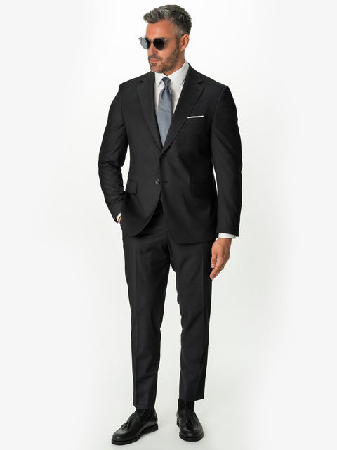 Costum Barbati Elegant Gri Inchis Texturat Pentru Nunți & Evenimente Formale BMan0020 (7)