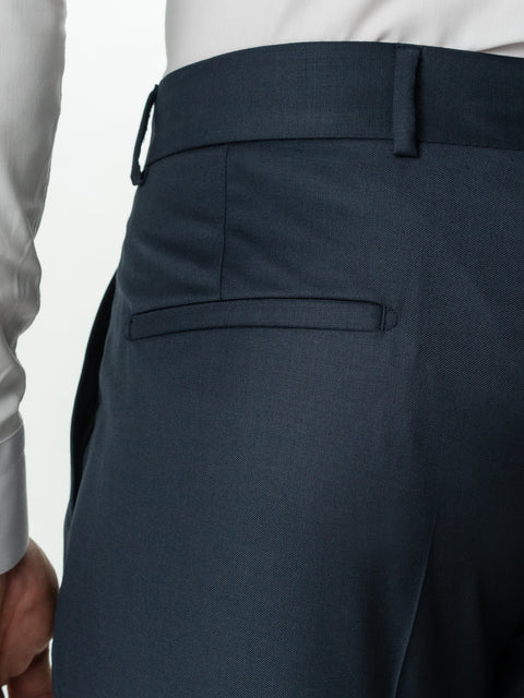 Costum Bleumarin Inchis Vara Barbati 100% Lana Finitura Felice BMan0001 (7)
