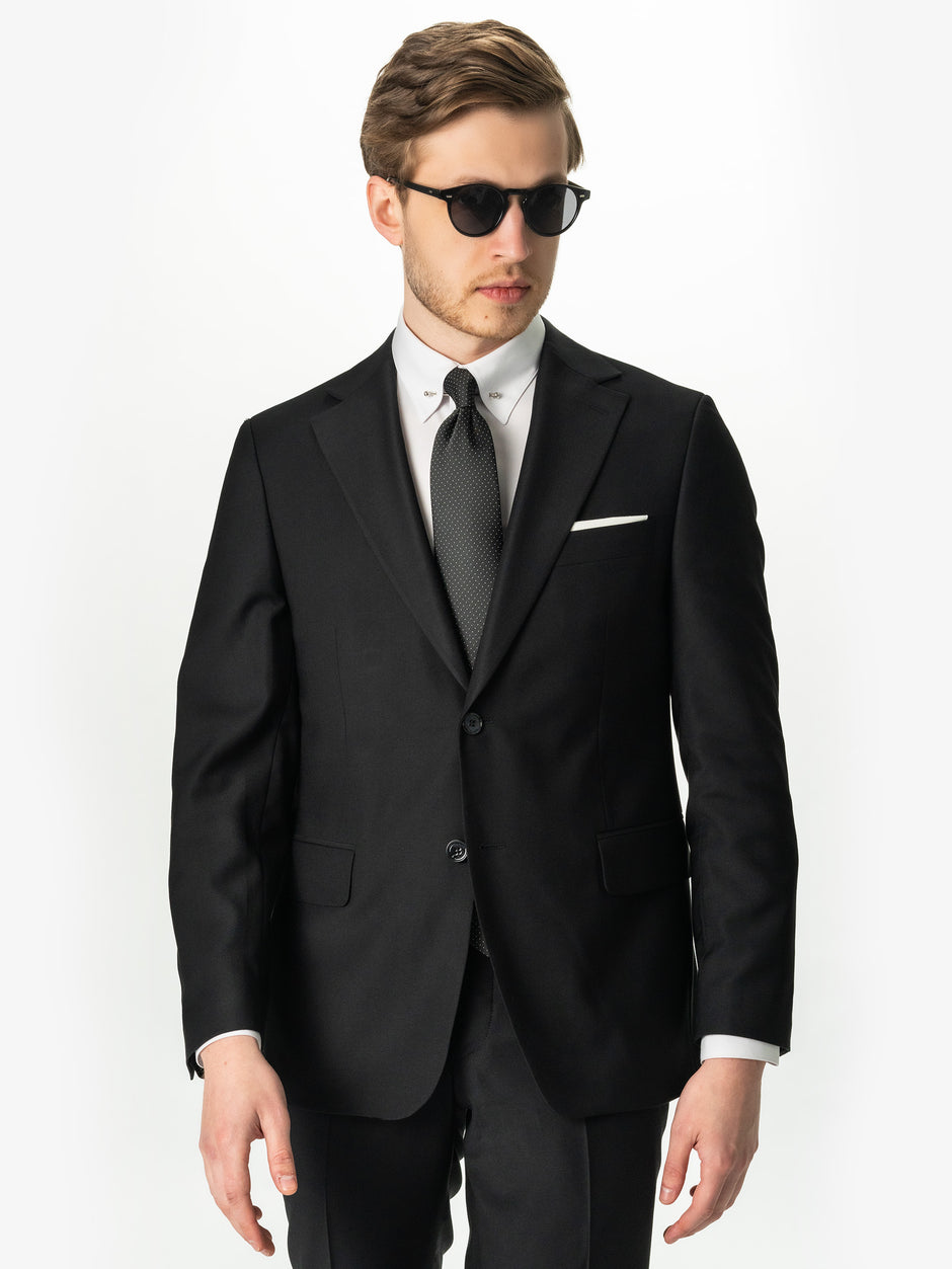 Costum Negru Barbati Elegant Din Lana Sarto BMan0018 (5)