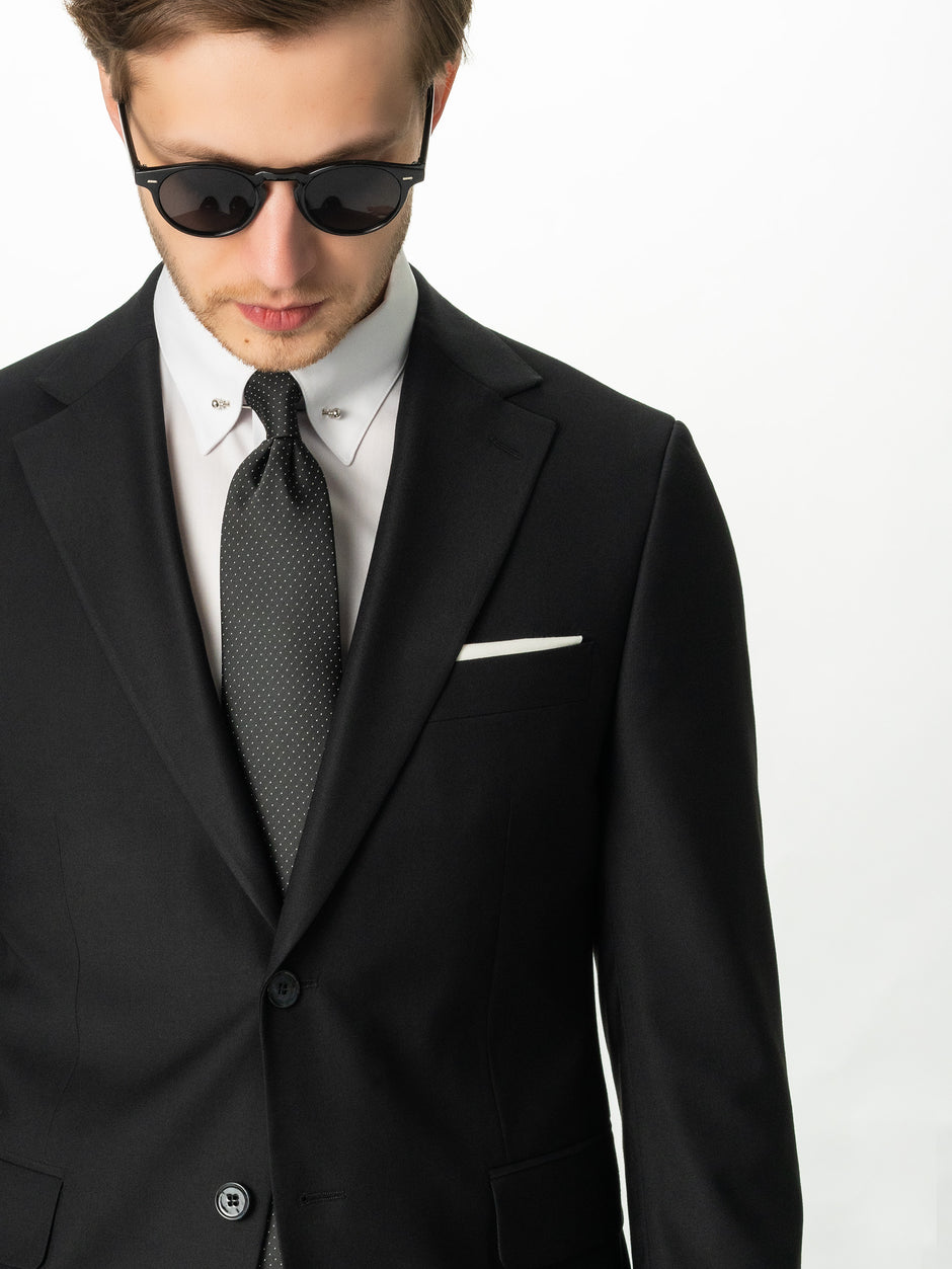 Costum Negru Barbati Elegant Din Lana Sarto BMan0018 (7)