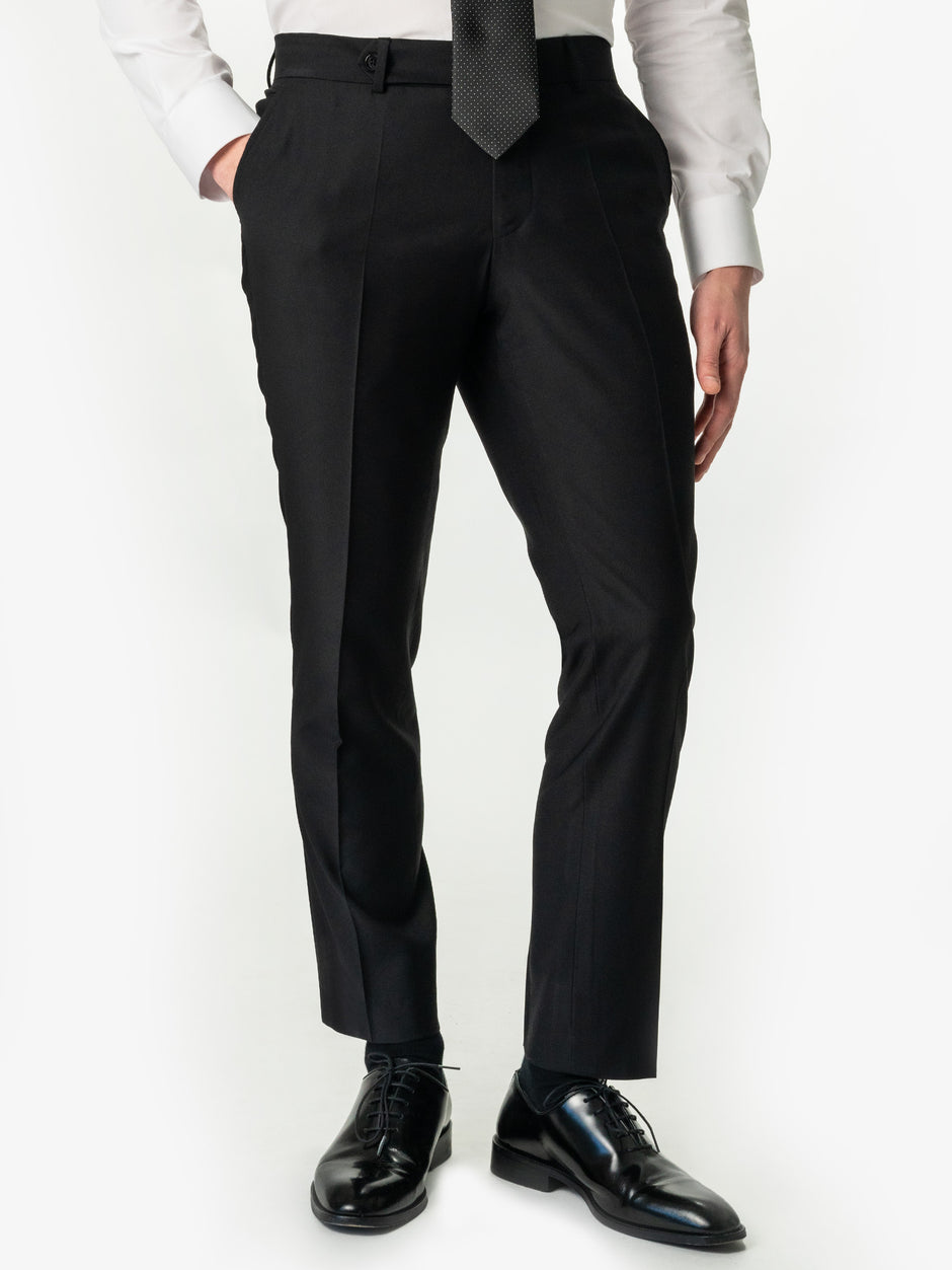 Costum Negru Barbati Elegant Din Lana Sarto BMan0018 (8)