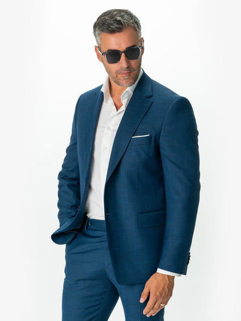 Costum Barbati Albastru Ocean Eveniment Modern Casual BMan0019 (7)