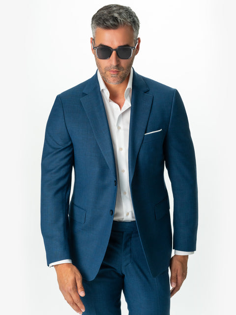 Costum Barbati Albastru Ocean Eveniment Modern Casual BMan0019 (2)