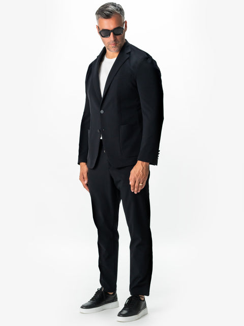 Costum Negru Premium City Flexo Barbati Modern Casual & Office Gluga Detasabila Toamna & Iarna BMan0030 (6)