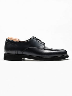 Pantofi Barbati Derby Piele Naturala Albastru Bleumarin BMan0426
