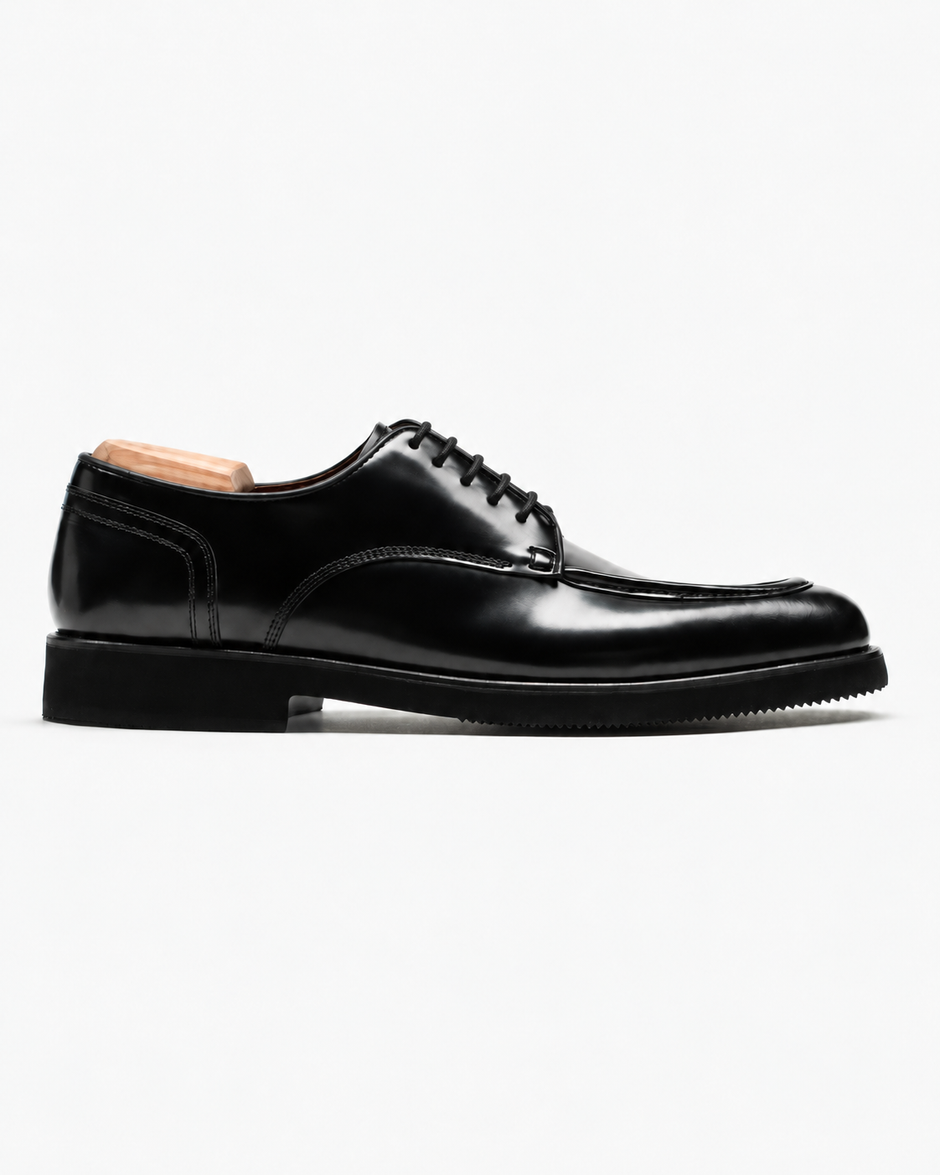 Pantofi Barbati Derby Piele Naturala Negri BMan0426 (1)