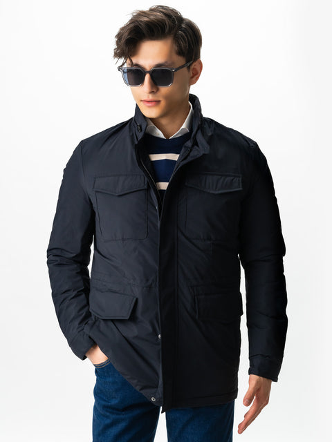 Geaca Premium Barbati Office Bleumarin Design Safari Sezon Toamna-Iarna Milano BMan0231 (4)