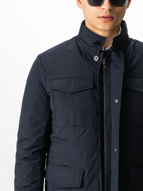 Geaca Premium Barbati Office Bleumarin Design Safari Sezon Toamna-Iarna Milano BMan0231 (2)