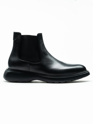 Ghete Barbati Negre De Iarna 100% Piele Naturala Cu Talpa Ortopedica Flexo City BMan146