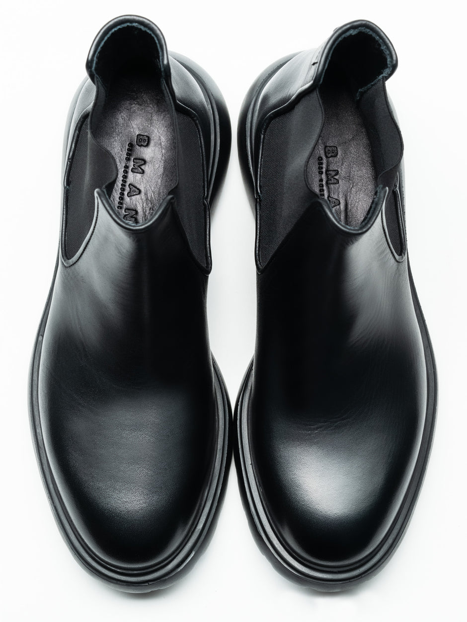 Ghete Barbati Negre De Iarna 100% Piele Naturala Cu Talpa Ortopedica Flexo City BMan146 (3)