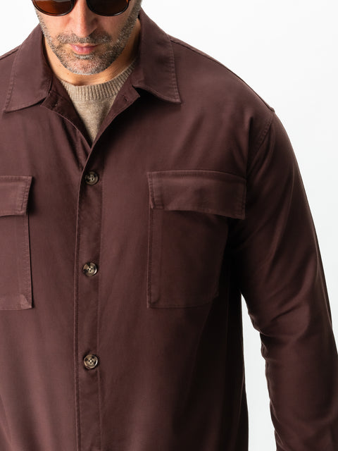 Jacheta Bordo Visina Putreda Tip Overshirt Camasa Barbati Sezon Toamna & Iarna Din Bumbac BMan0228 (8)