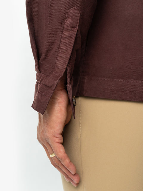 Jacheta Bordo Visina Putreda Tip Overshirt Camasa Barbati Sezon Toamna & Iarna Din Bumbac BMan0228 (4)