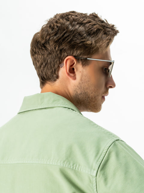 Jacheta Verde Apple Tip Overshirt Camasa Barbati Sezon Toamna & Iarna Din Bumbac BMan0228 (7)