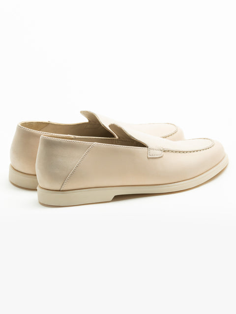 Mocasini Barbati Flexo De Vara Tip City Loufer's Crem Piele Nubuc BMan197 (8)
