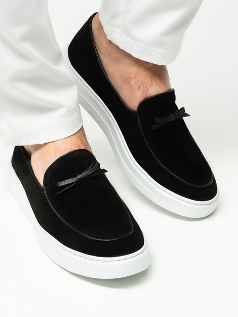 Mocasini Smart Casual Negri Barbati Vara Piele Intoarsa Naturala BMan196 (7)