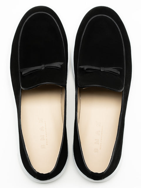 Mocasini Smart Casual Negri Barbati Vara Piele Intoarsa Naturala BMan196 (6)