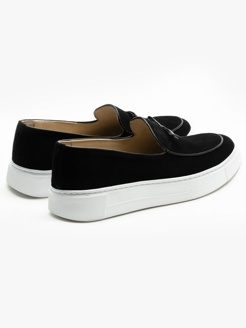 Mocasini Smart Casual Negri Barbati Vara Piele Intoarsa Naturala BMan196 (8)