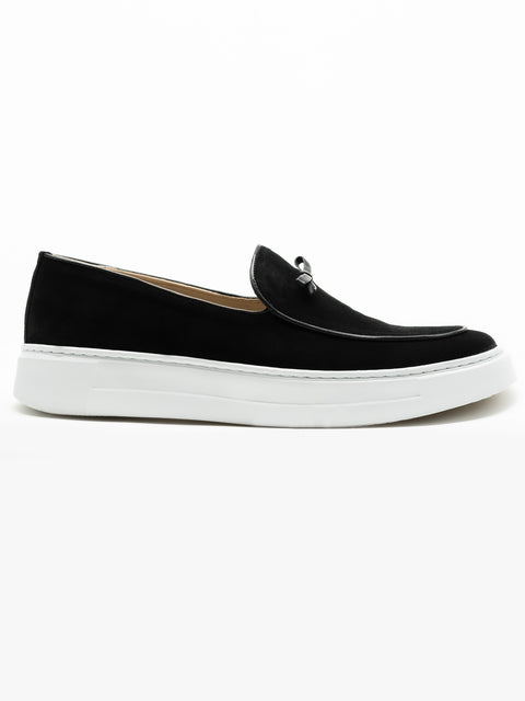 Mocasini Smart Casual Negri Barbati Vara Piele Intoarsa Naturala BMan196 (4)