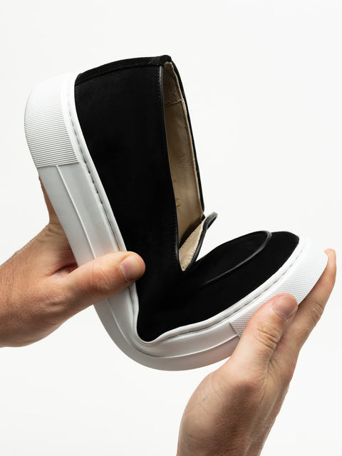 Mocasini Smart Casual Negri Barbati Vara Piele Intoarsa Naturala BMan196 (2)