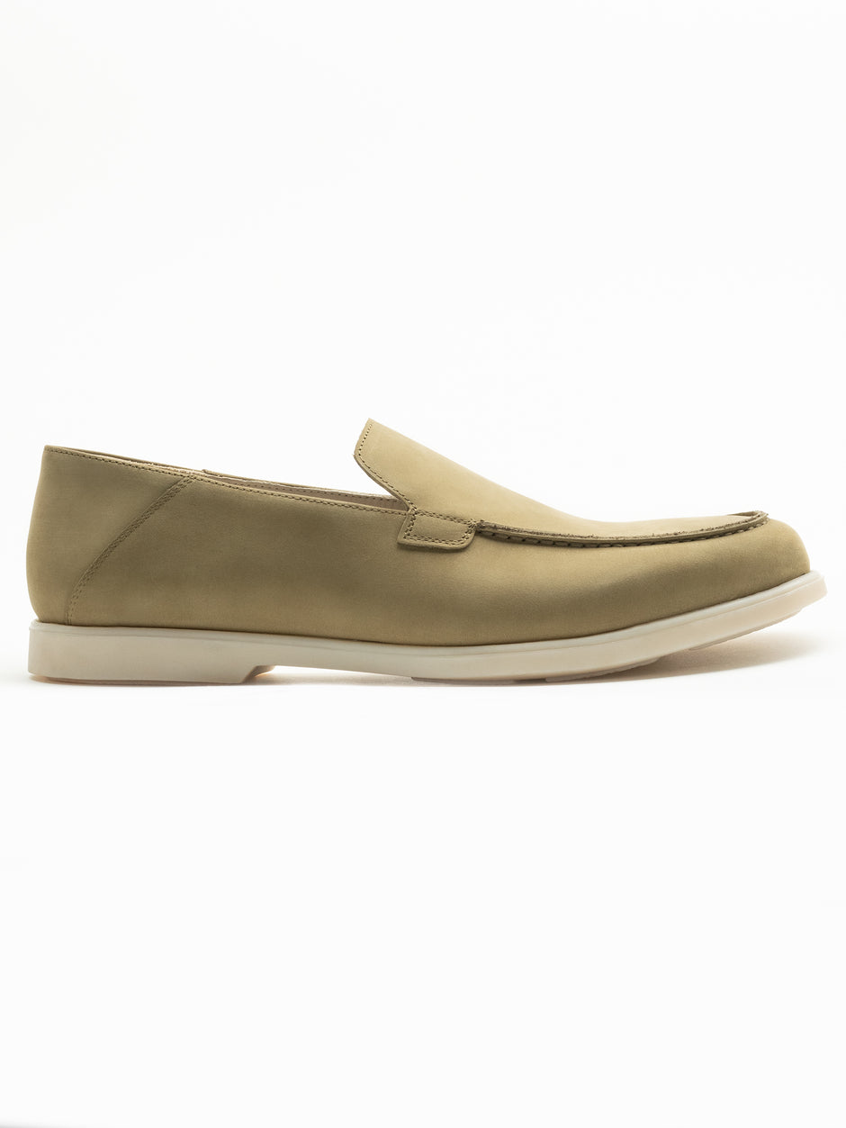 Mocasini Barbati Flexo De Vara Tip City Loafers Verde Fistic Piele Nubuc BMan197 (2)