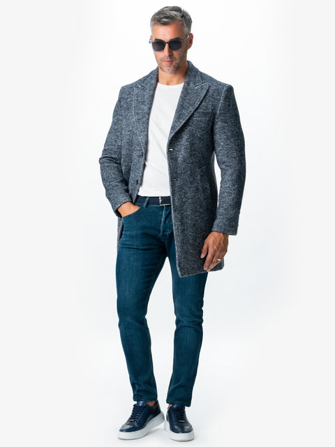 Blugi Slim Fit Barbati Office Albastru Cu Tonuri Verde Petrol Sezon Toamna&Iarna BMan334 (4)