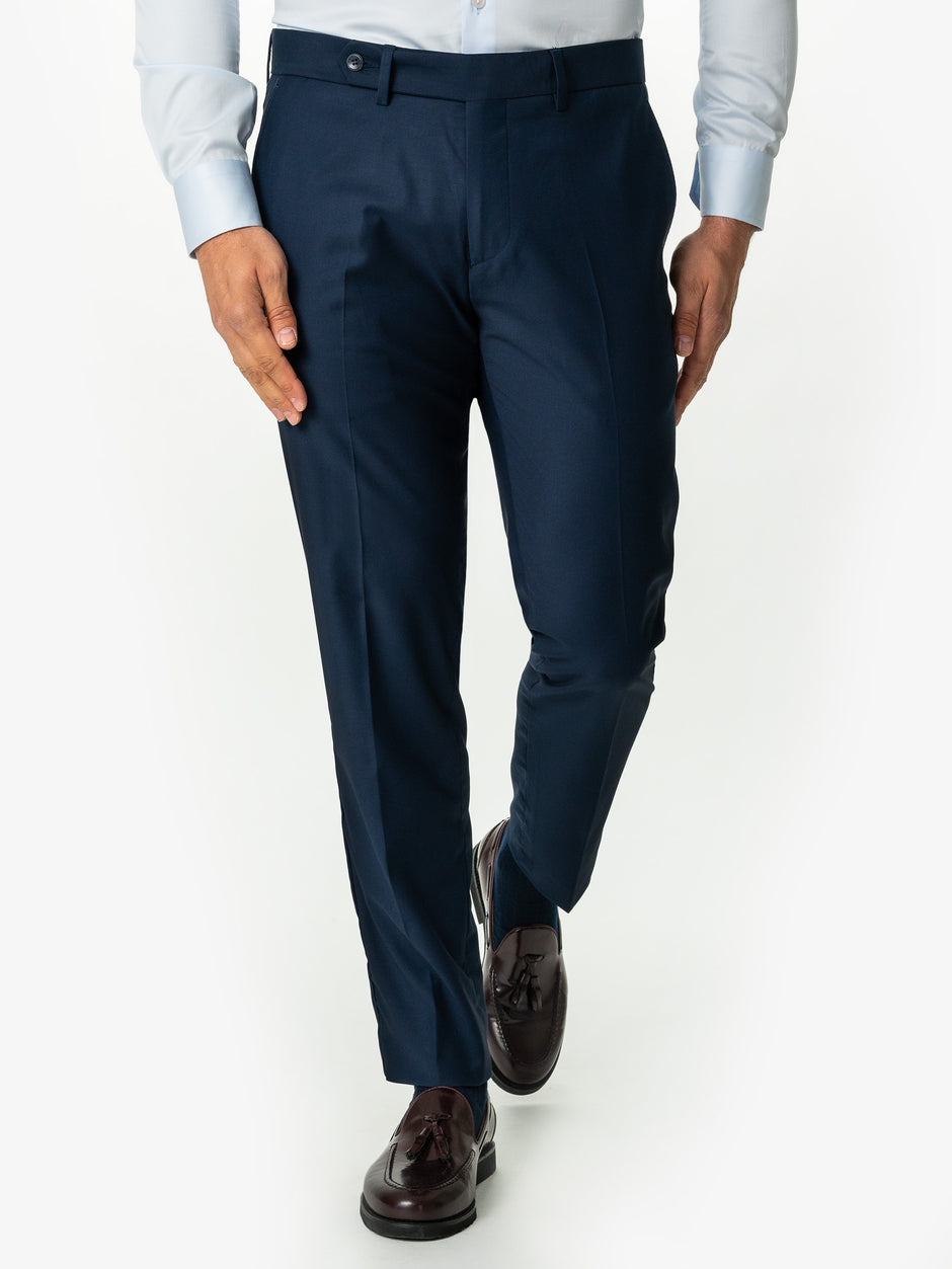 Pantaloni Albastri Eleganți Barbati Din Stofa De Lana Sarto All Season BMan700 (1)