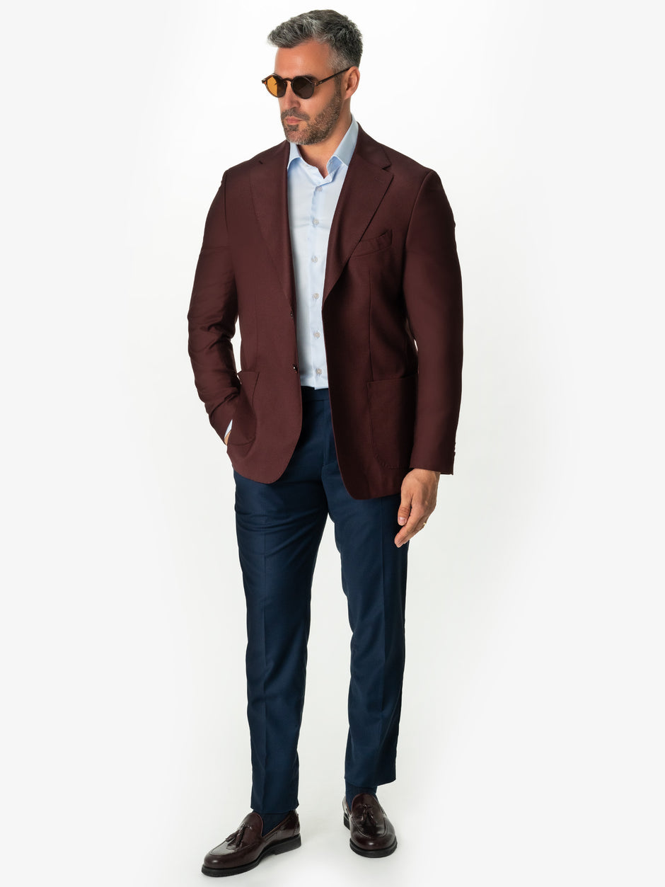 Pantaloni Albastri Eleganți Barbati Din Stofa De Lana Sarto All Season BMan700 (2)