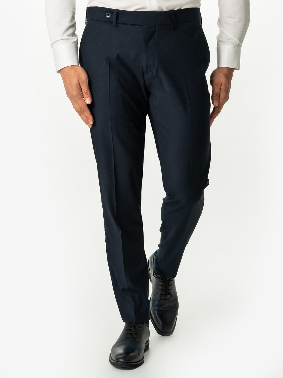 Pantaloni Stofan Bleumarin Eleganti Barbati Din Lana Sarto All Season BMan700 (1)