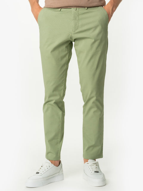 Pantaloni Casual Barbati Model Chinos Verde Lime Bumbac Natural Twill  BMan716 (6)