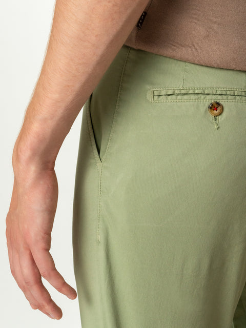Pantaloni Casual Barbati Model Chinos Verde Lime Bumbac Natural Twill  BMan716 (4)