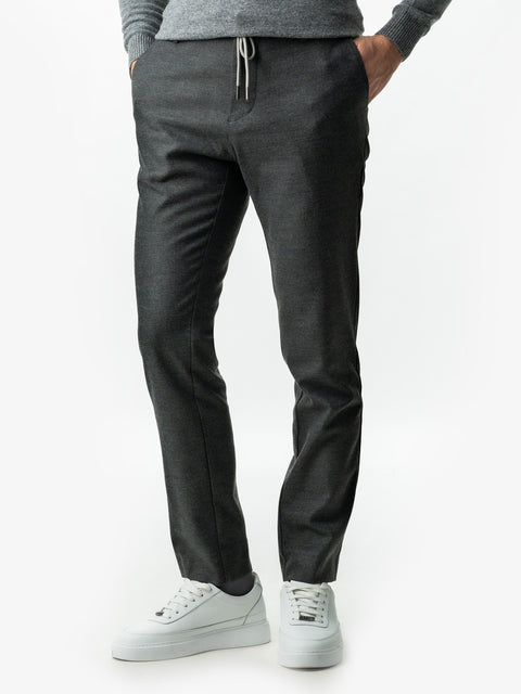 Pantaloni Barbati Casual & Weekend Gri Inchis Flexo Cu Snur In Talie Sezon Toamna & Iarna BMan0004 (4)