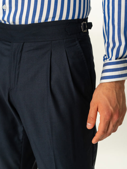 Pantaloni Barbati Design Gurkha  Bleumarin Stofa Confortabila BMan703 (2)